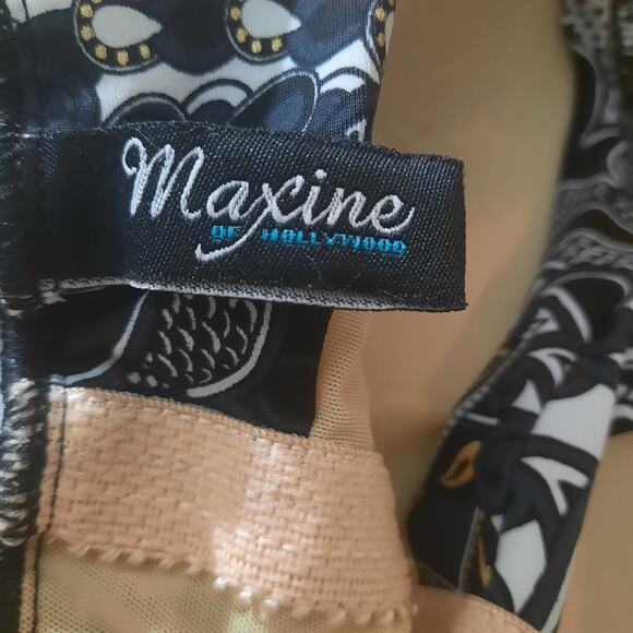 Maxine of Hollywood Womens One Piece Rouched Sides Padded Swimsuit Size 14/16 - Picture 3 of 4